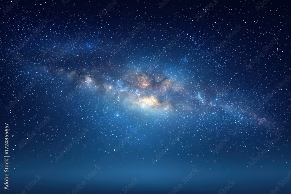 Fototapeta premium Starry Night Sky with Milky Way Galaxy