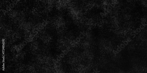 Abstract dark black background with grunge texture. black concrete wall background, old cement stone texture. Dark Grunge Backdrop with Black Wall Pattern Chalk rubbed out on blackboard background.