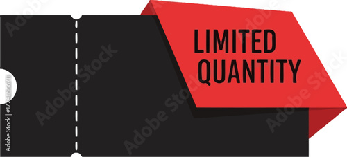 Urgent sale banner with limited quantity message