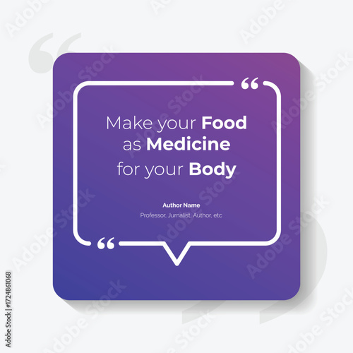 Gradient Bubble testimonial banner, quote, infographic. Social media post template designs for quotes. Empty speech bubbles, quote bubbles and text box