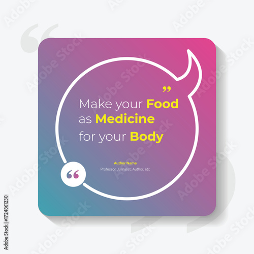 Gradient Bubble testimonial banner, quote, infographic. Social media post template designs for quotes. Empty speech bubbles, quote bubbles and text box