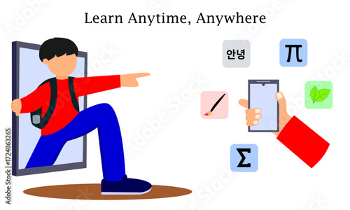 Learning on the go with applications on your smartphone. Online learning via mobile phone