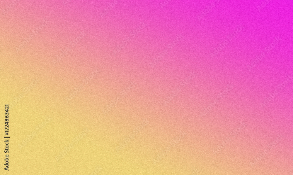Fototapeta premium Vibrant Pink and Yellow Gradient Background with Grain Texture, Abstract Smooth Color Transition.