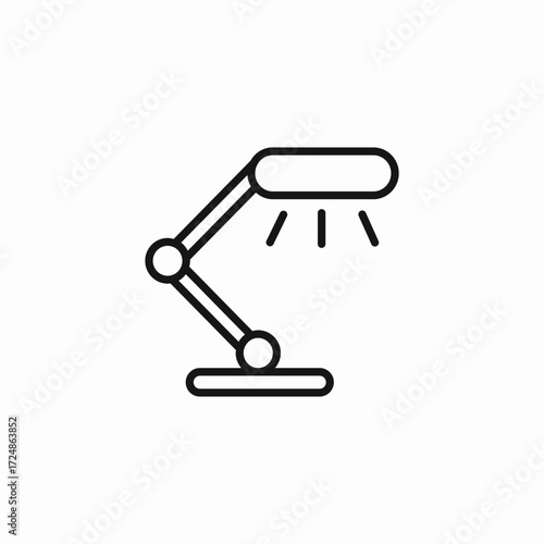 adjustable desk lamp icon sign vector