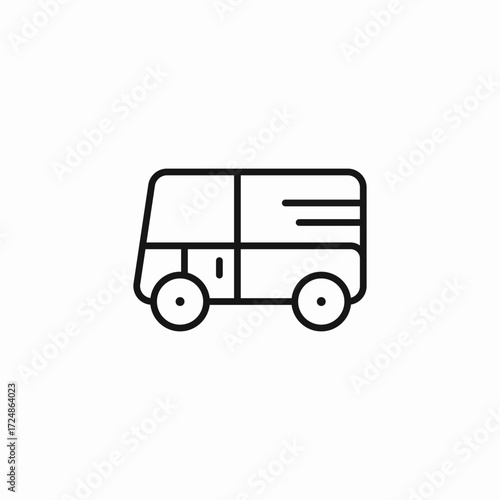 box truck delivery icon sign vector