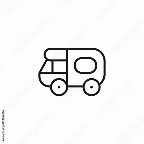 camper van icon icon sign vector