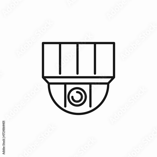 dome surveillance camera icon sign vector