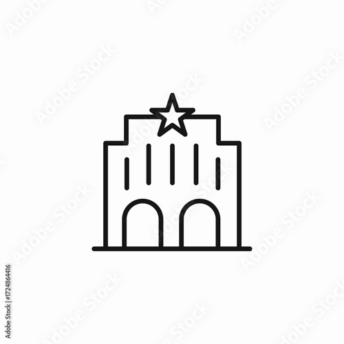 famous building icon sign vector