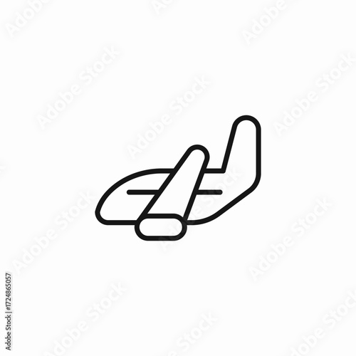 passenger plane aircraft icon sign vector