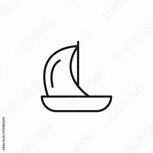 sailing boat icon icon sign vector