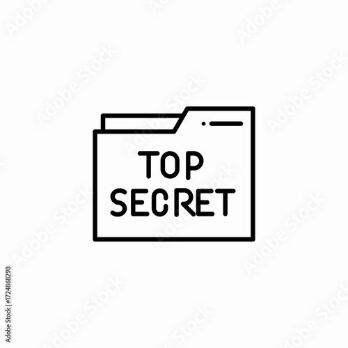 confidential top secret icon sign vector