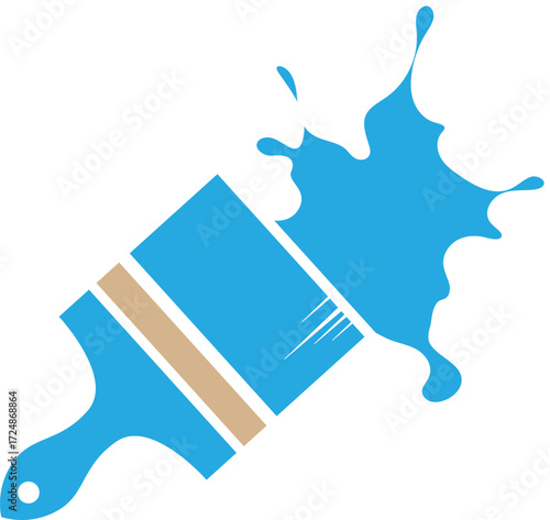Paintbrush logo, icon.