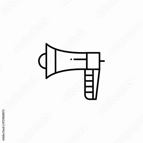 handheld loudspeaker megaphone icon sign vector