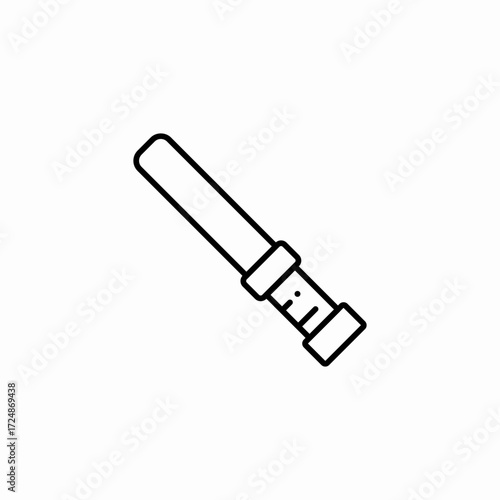 police baton stick icon sign vector