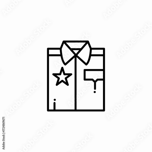 police officer uniform icon sign vector
