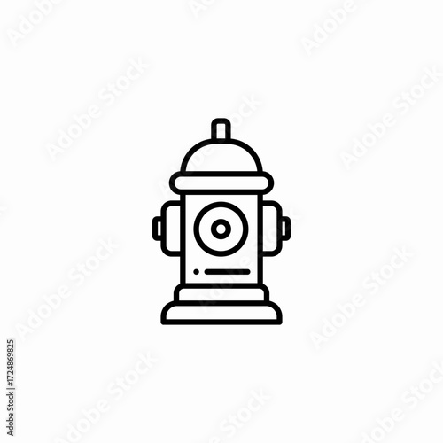 red fire hydrant icon sign vector