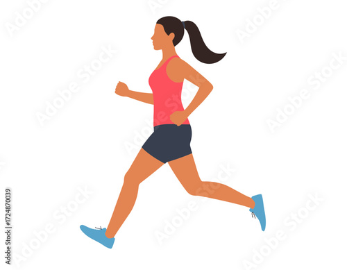 running woman vector