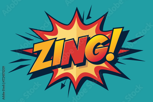 Cartoon Comic Book Style Zing Exclamation