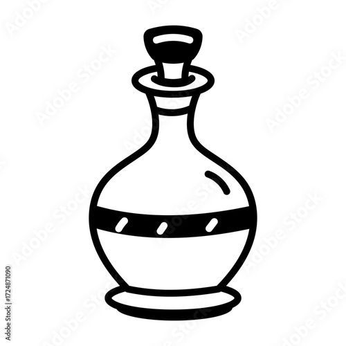 A drawing style icon depicting perfume bottle
