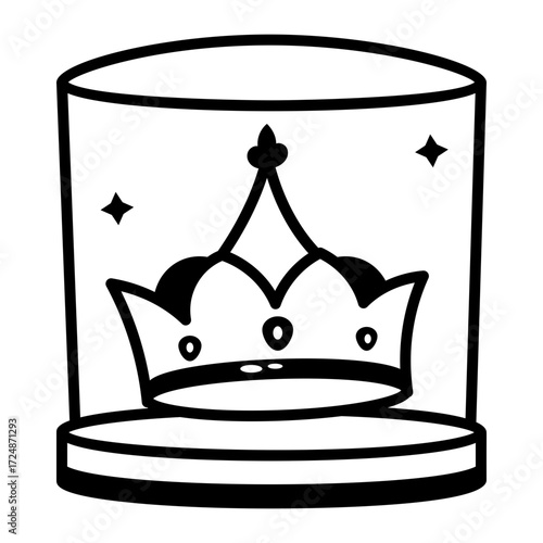 A sketchy style icon representing queen tiara
