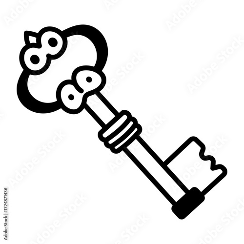 A drawing style icon showing a key

