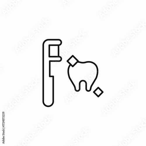 dental cleaning icon sign vector