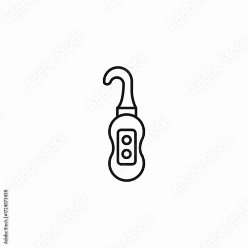 dental hook icon icon sign vector