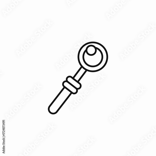 dental mirror icon icon sign vector