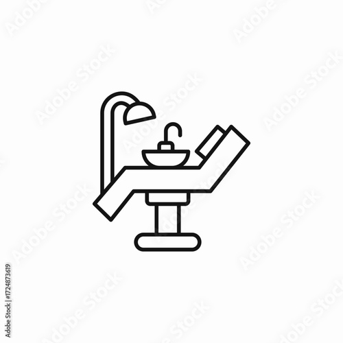 dentist chair equipment icon sign vector