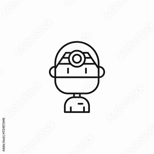 dentist head icon icon sign vector