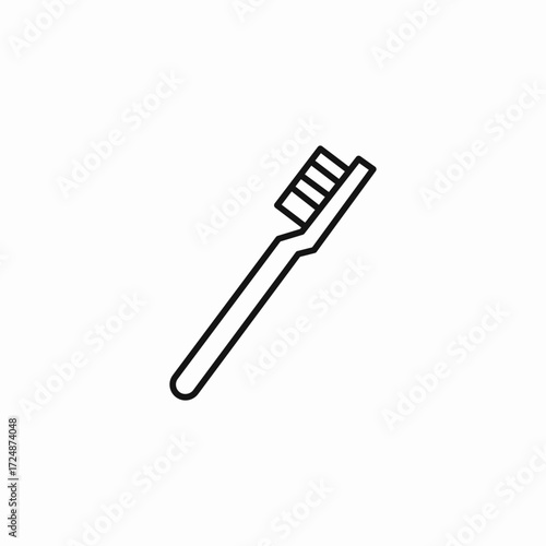 manual dental toothbrush icon sign vector