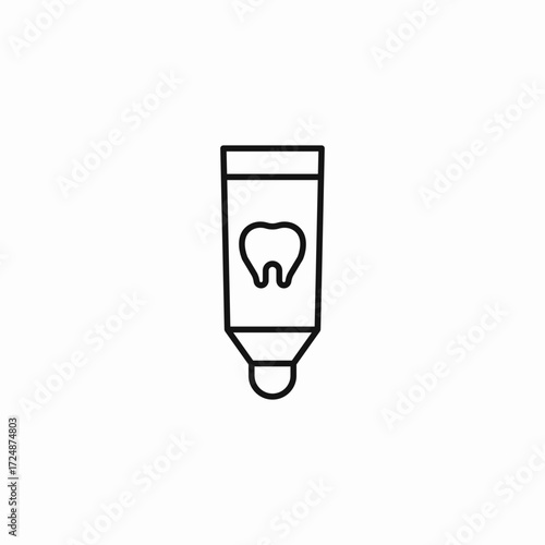 tube of toothpaste icon sign vector