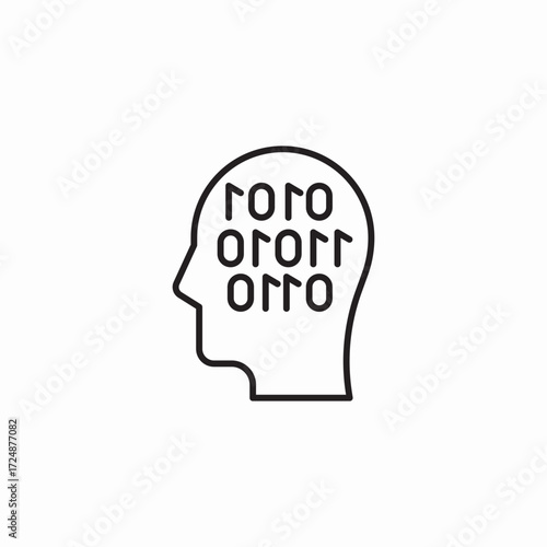 artificial intelligence brain icon sign vector