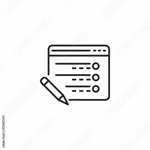 document editing pencil icon sign vector