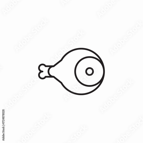 meat or ham leg icon sign vector