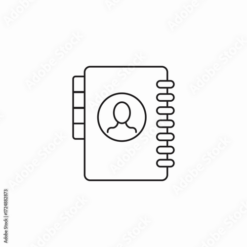 contact address book icon sign vector