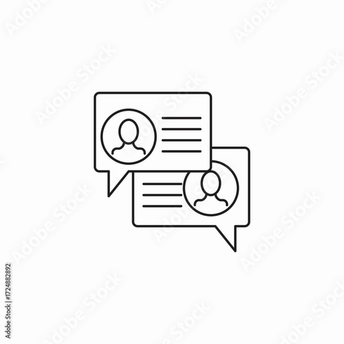 conversation chat bubbles icon sign vector