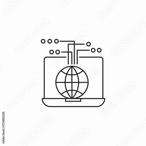 global network connection icon sign vector