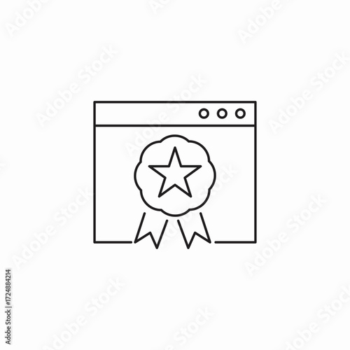 quality award badge icon sign vector