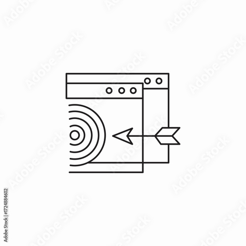 target with arrow icon sign vector