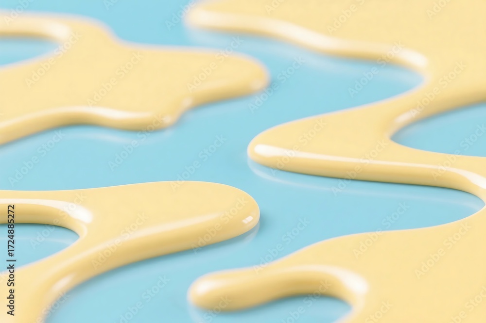 Obraz premium Close up of a spoon with pink food and cream, illustrating health and hygiene