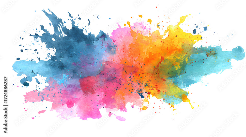 Fototapeta premium Colorful Watercolor Splash 