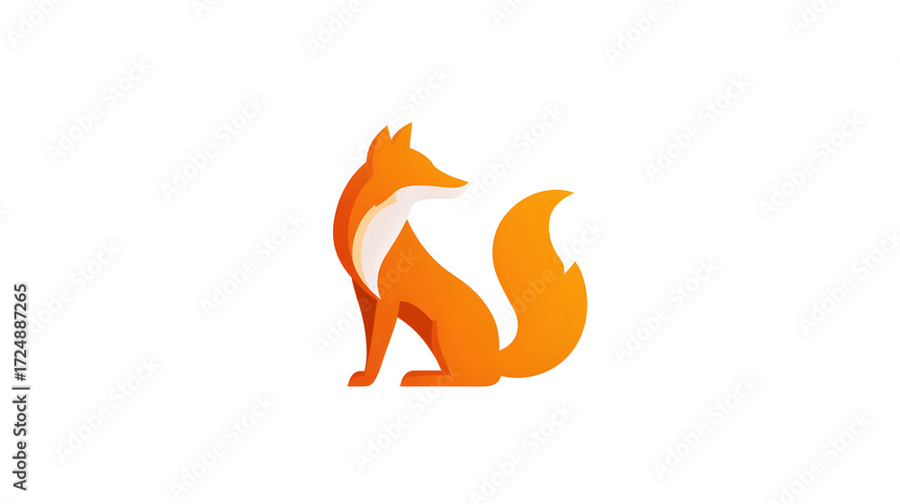 Fototapeta premium Geometric Fox Logo
