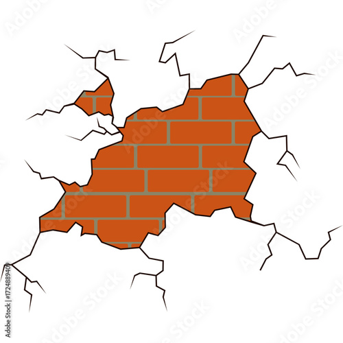 Cracked Brick Wall