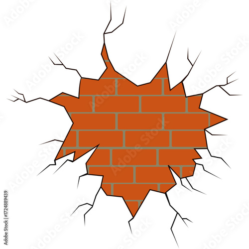Cracked Brick Wall