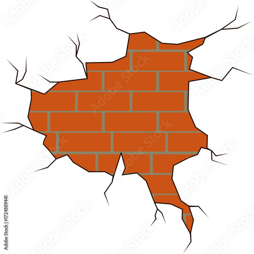 Cracked Brick Wall