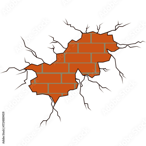Cracked Brick Wall