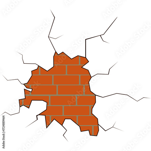 Cracked Brick Wall