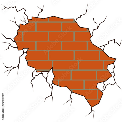 Cracked Brick Wall