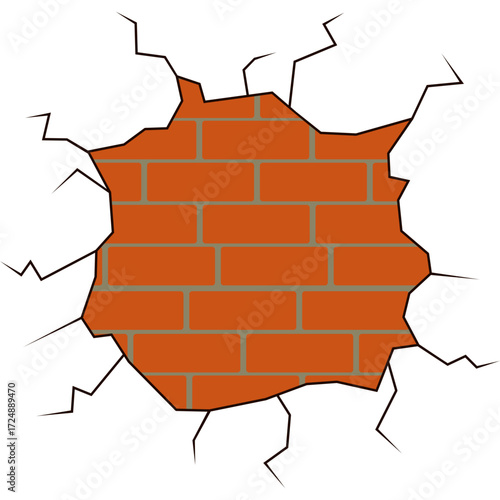 Cracked Brick Wall